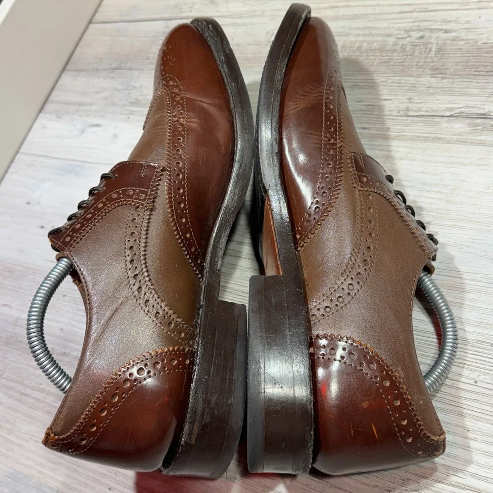 Samuel Windsor Brogues Mens Sz UK 9 US 11 Brown Grain Leather Wingtip‎ Hand Made
